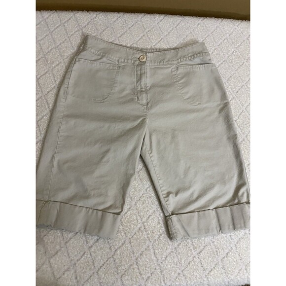Vintage Woolrich Women’s Beige Shorts Front/back Pockets Size 10 - Picture 4 of 14